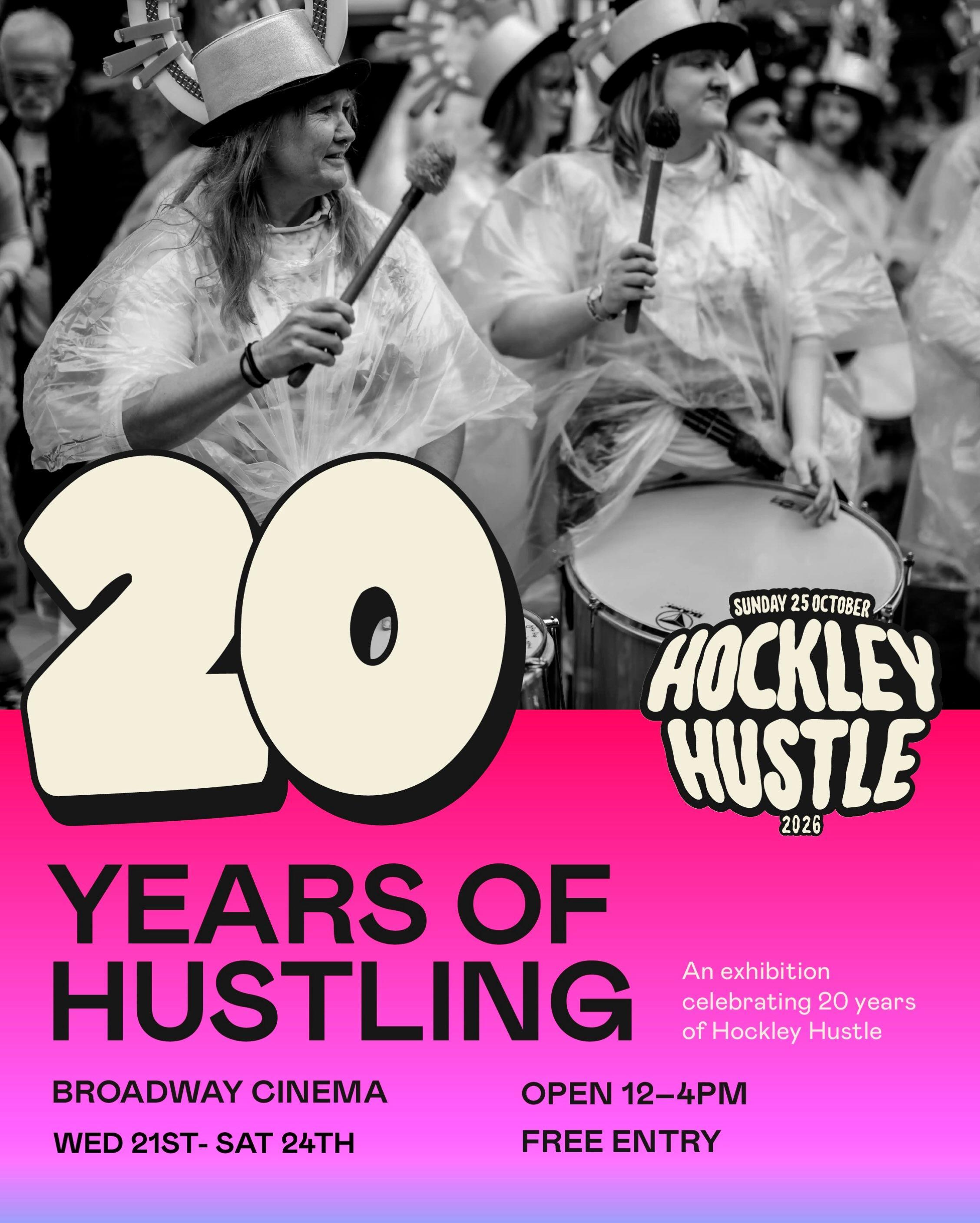 Hockey Hustle 20th Anniversary Exhibition poster