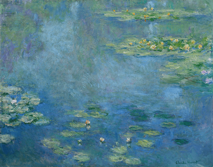 A cropped image of Monet's Water Lilies
