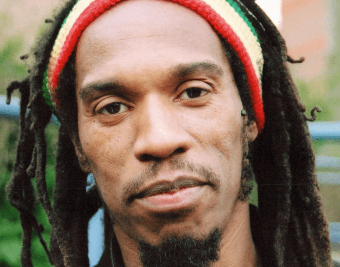 A close-up image of poet Benjamin Zephaniah