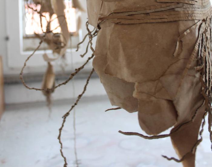 Sculputral installation by Margit Rusert